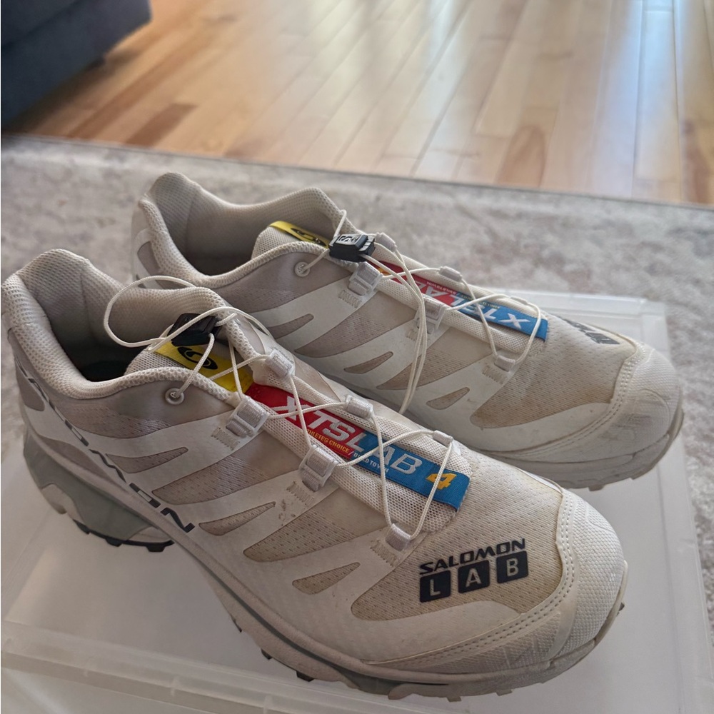 Salomon XT-6 White/Vanilla–Men’s 9.5/Women’s 10.5 – Good Condition Clean Tread
